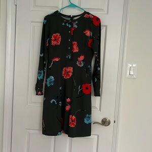 Loft Green Floral Dress
